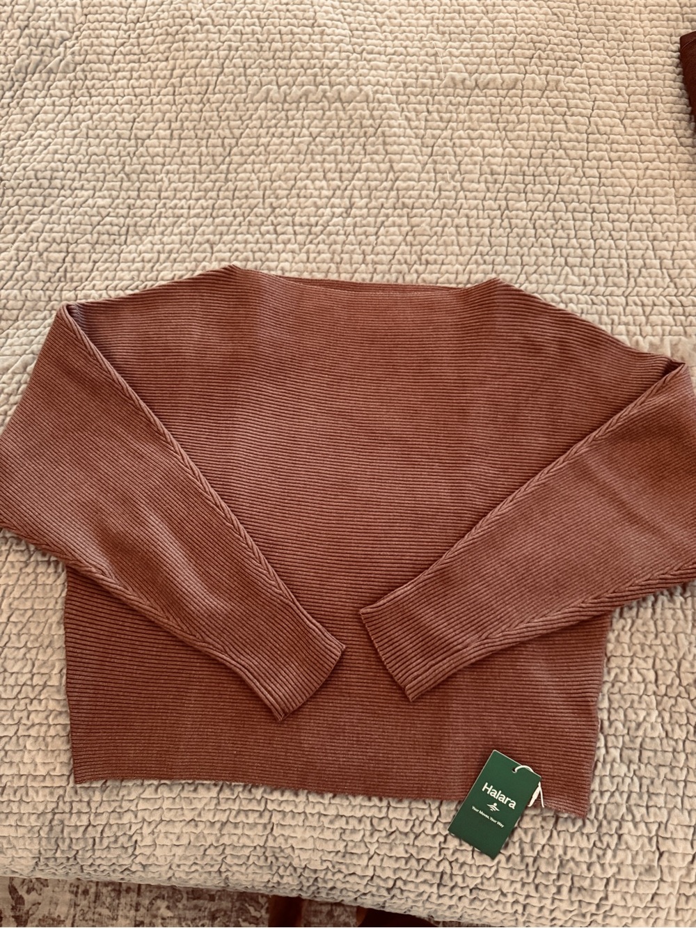 NWT Halara Boatneck Batwing Sweater in Carafe (M)